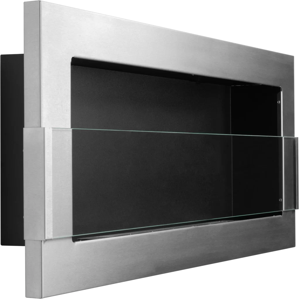Pakabinamas biožidinys 900x400 INOX su stiklu