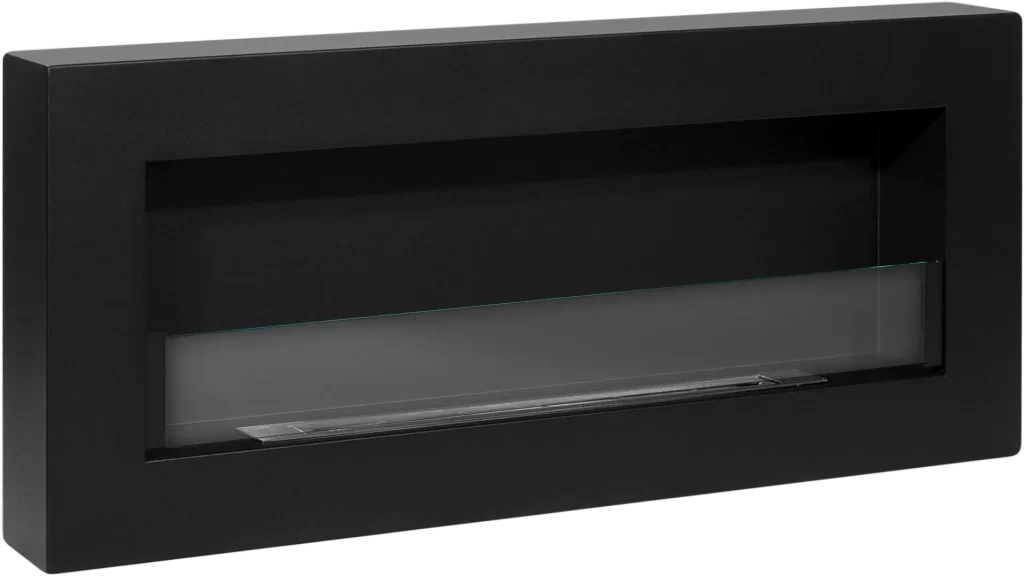 Pakabinamas biožidinys 900x400 BOX juodas struktūrinis matinis su stiklu