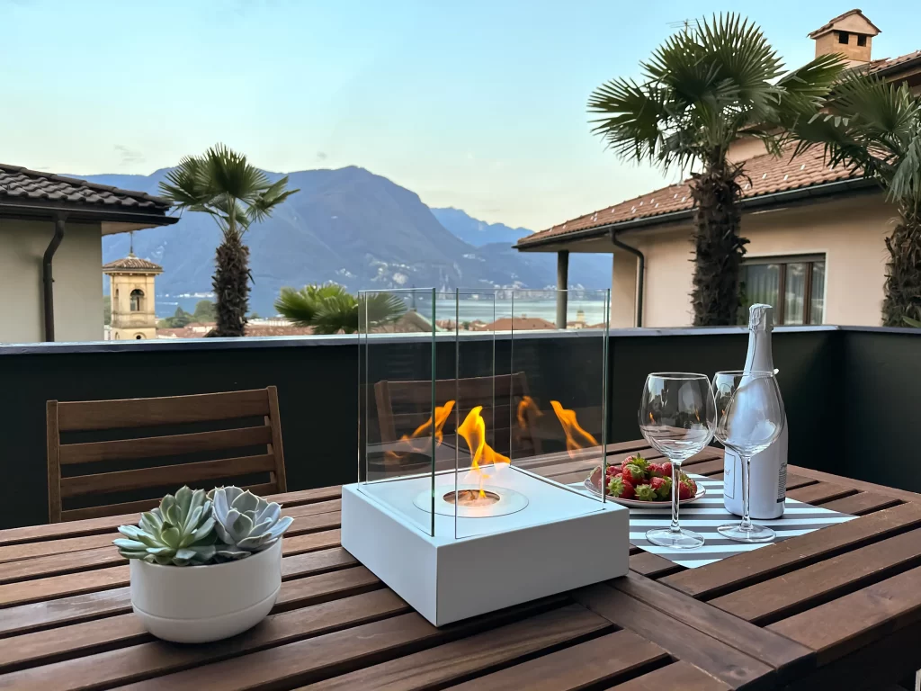 SUNSET Garden mini baltas struktūrinis matinis laisvai pastatomas biožidinys