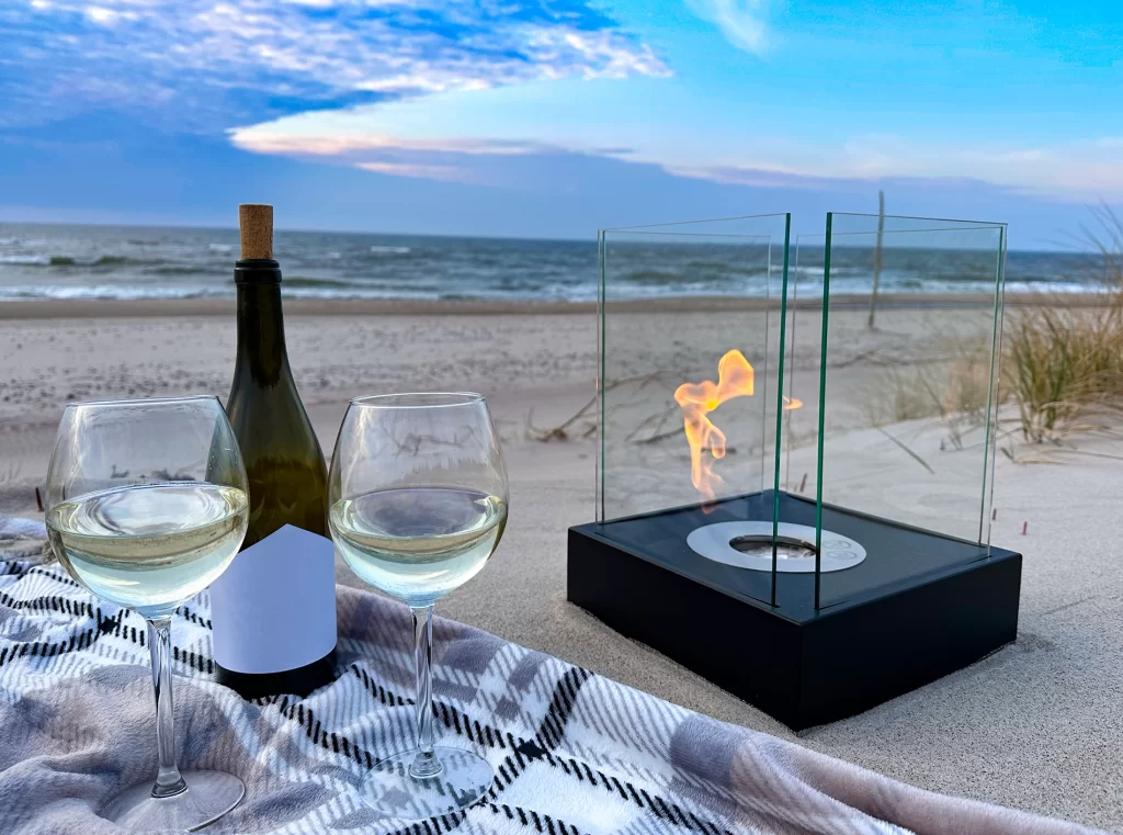 SUNSET Garden mini juodas struktūrinis matinis laisvai pastatomas biožidinys