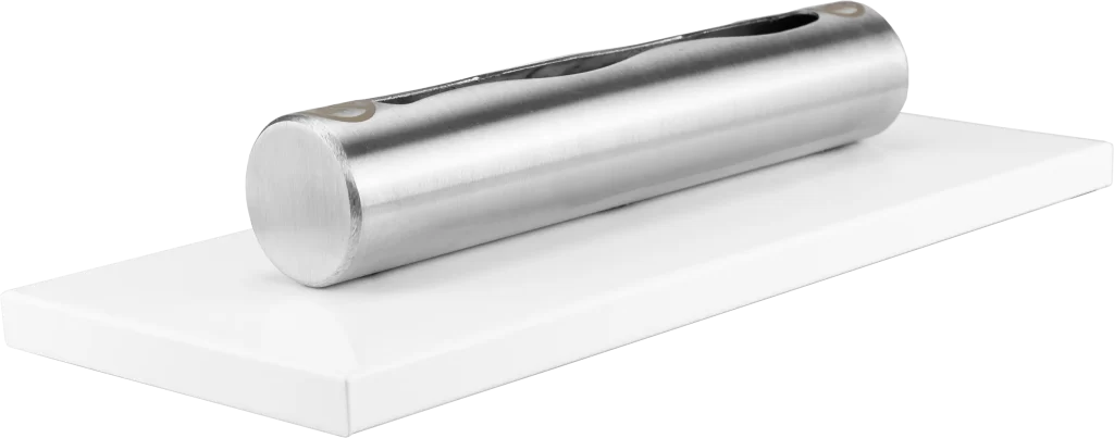 STAINLESS baltas blizgus laisvai pastatomas biožidinys