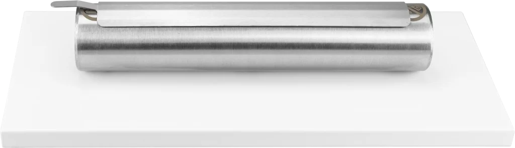 STAINLESS baltas blizgus laisvai pastatomas biožidinys