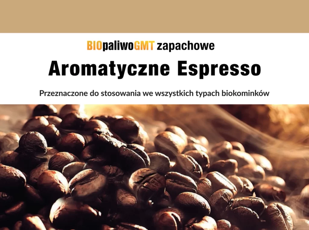 Kvapusis biokuras 1L Aromatinis espresas etiketė