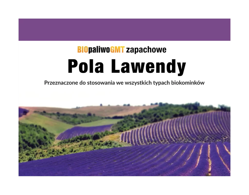 Kvapusis biokuras levandų laukai etiketė