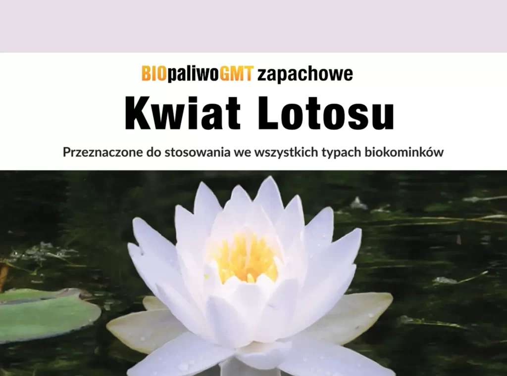 Kvapusis biokuras 1L Lotoso gėlė etiketė
