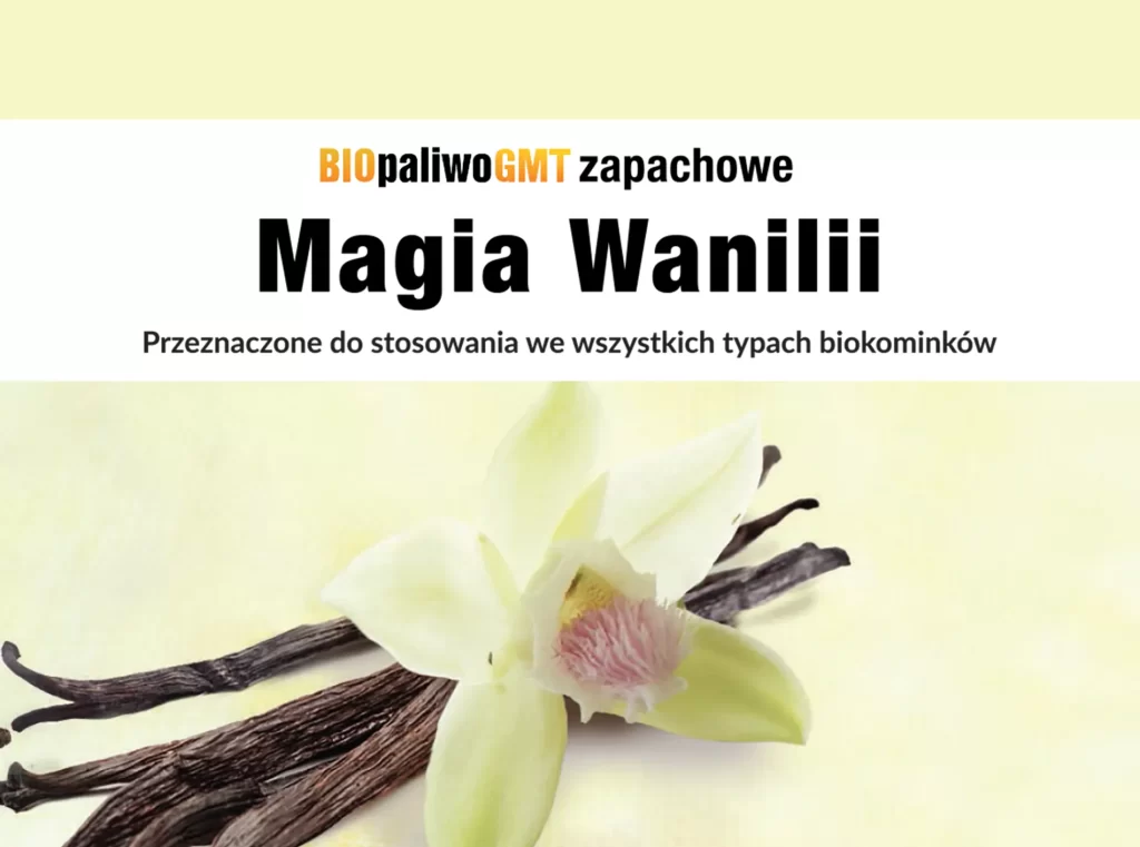 Kvapusis biokuras 1L Vanilės magija etiketė
