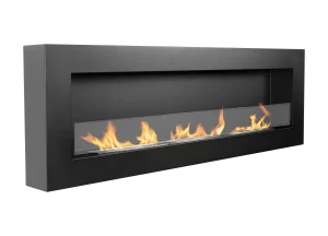 Pakabinamas biožidinys 1200x400 BOX juodas, struktūrinis, matinis su stiklu